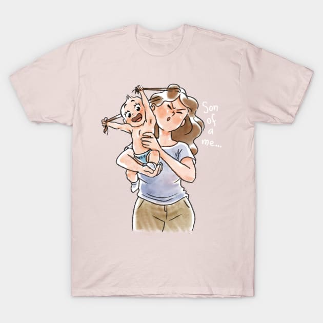 Motherhood (pink) T-Shirt by ginaromoart